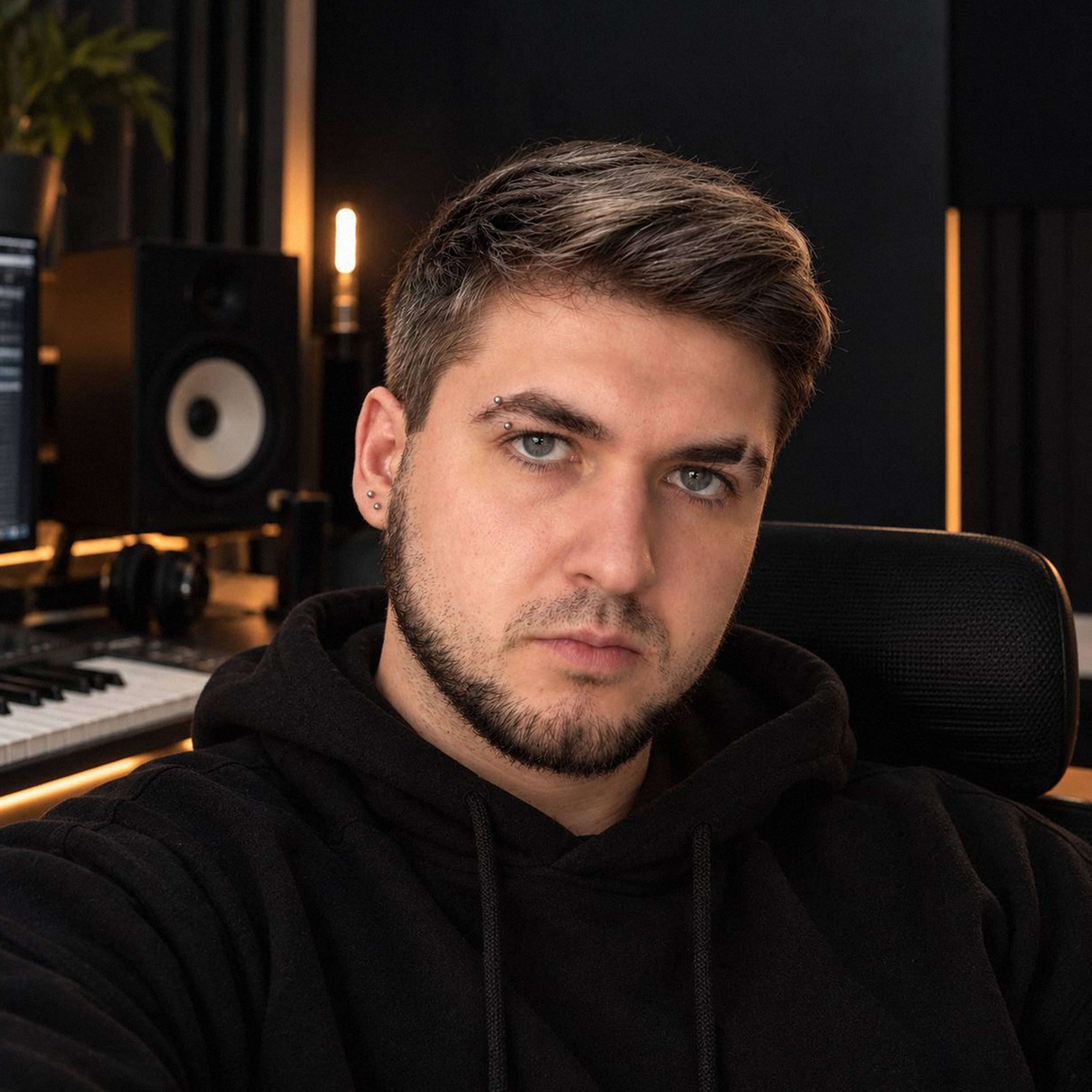 Rodion Ilienko in his studio